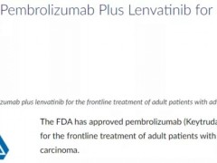 速递|肾细胞癌治疗,FDA批准派姆单抗+乐伐替尼的免疫联合靶向治疗晚期肾细胞癌的适应症