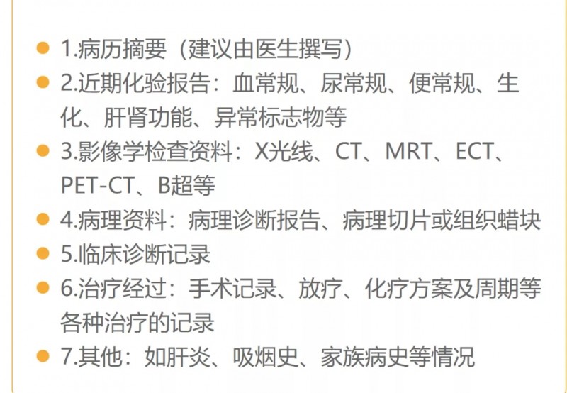 国际会诊需要准备的资料